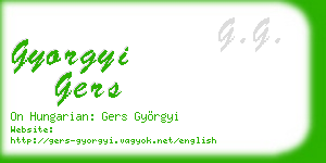 gyorgyi gers business card